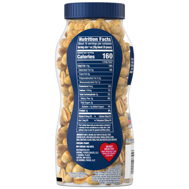 PLANTERS® Salted Dry Roasted Peanuts, 16 oz jar