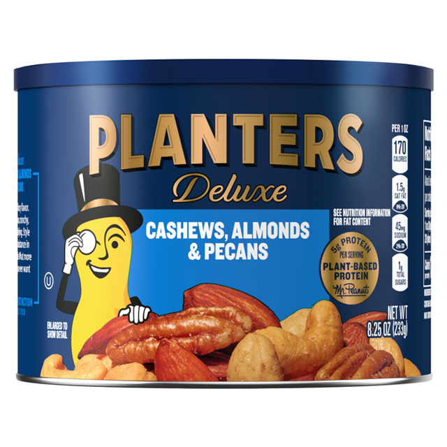 PLANTERS® Deluxe Cashews, Almonds & Pecans, 8.25 Oz Can