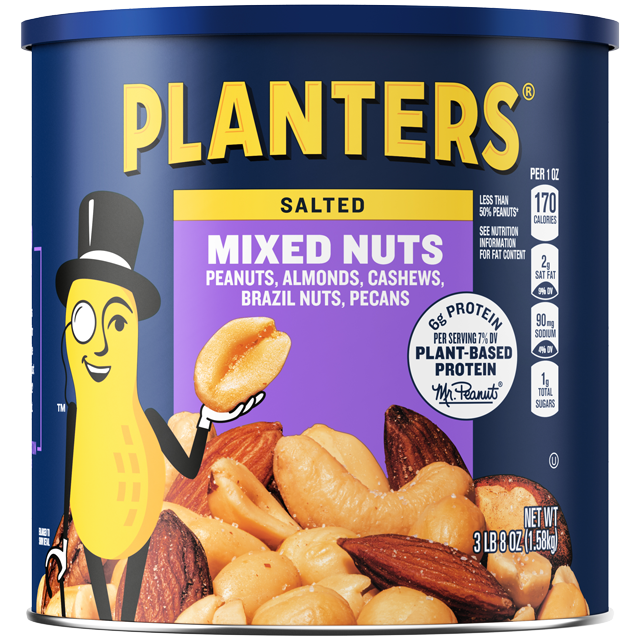 PLANTERS® Salted Mixed Nuts, 56 Oz Can PLANTERS® Brand