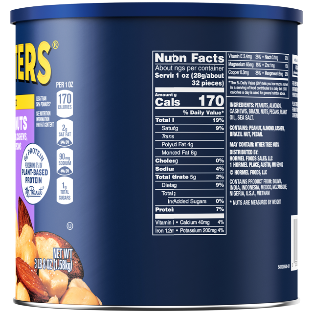 PLANTERS<sup>®</sup> Salted Mixed Nuts, 56 Oz Can
