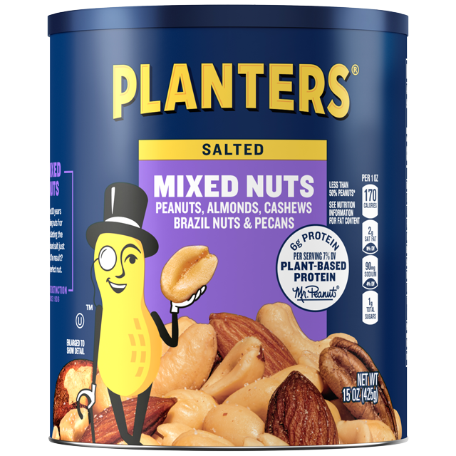 PLANTERS<sup>®</sup> Salted Mixed Nuts, 15 Oz Can