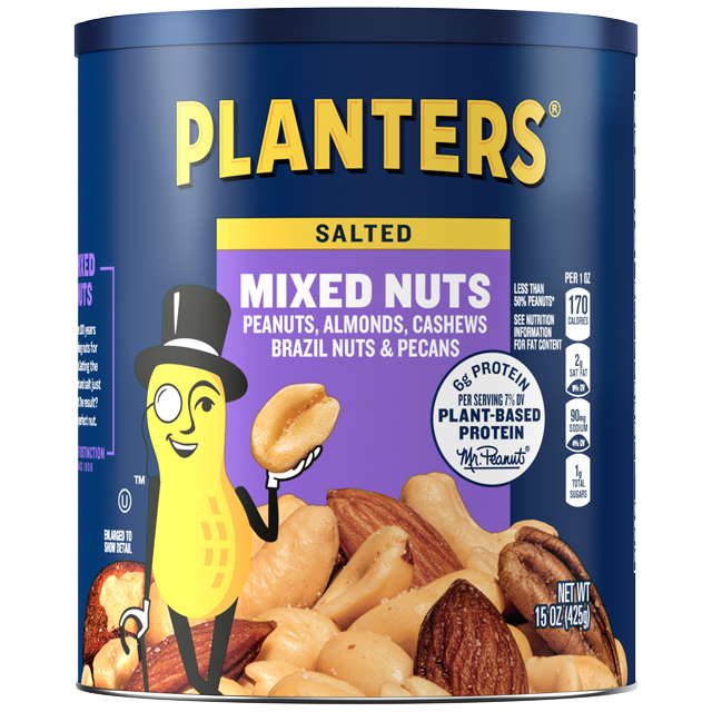 PLANTERS® Salted Mixed Nuts, 15 Oz Can - PLANTERS® Brand