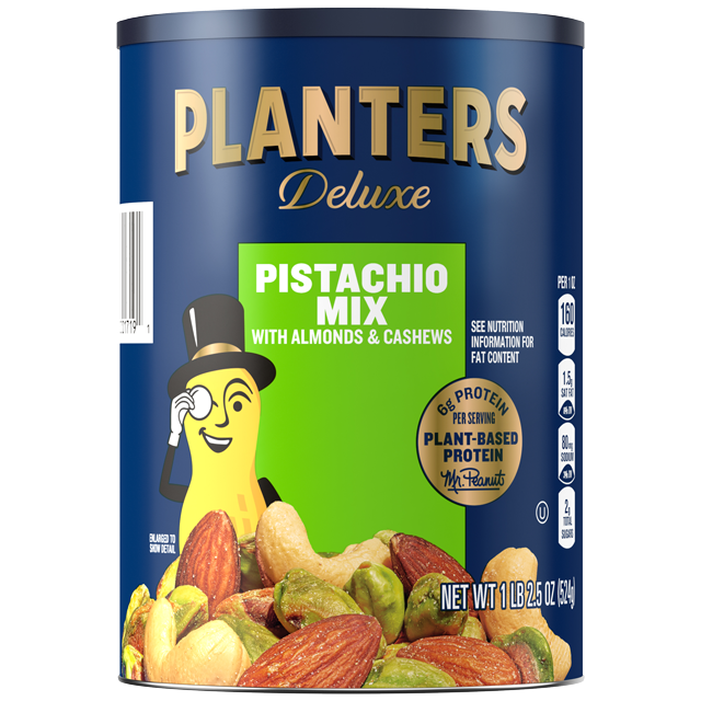 PLANTERS® Deluxe Pistachio Lovers Mix® Nut Mix, 18.5 Oz Canister