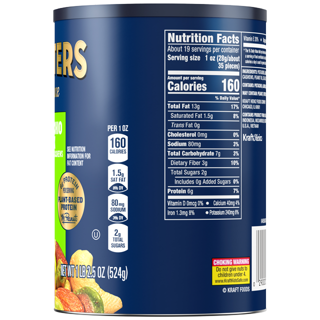 PLANTERS® Deluxe Pistachio Lovers Mix® Nut Mix, 18.5 Oz Canister