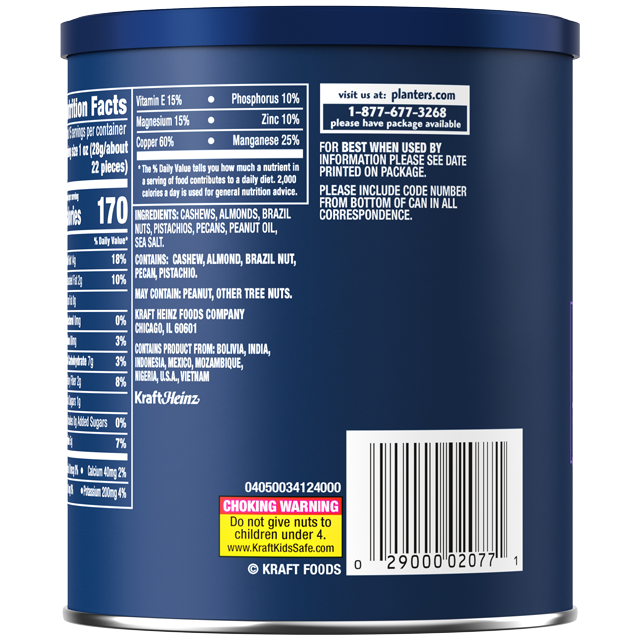 PLANTERS® Deluxe Salted Mixed Nuts, 15.25 Oz Can