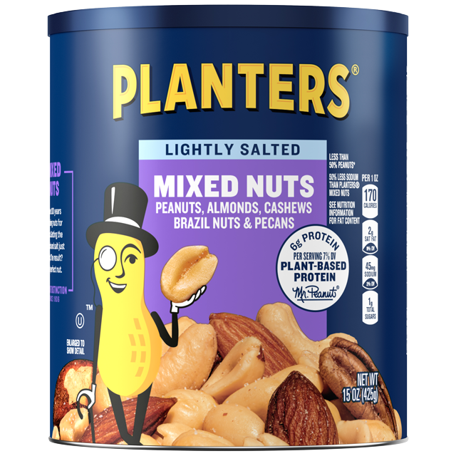 PLANTERS® Lightly Salted Mixed Nuts, 15 Oz Can