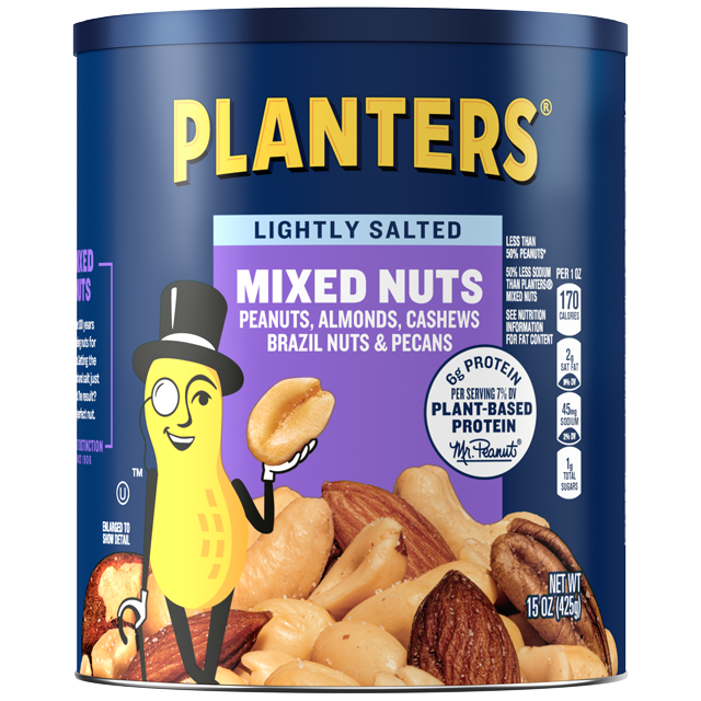 PLANTERS<sup>®</sup> Lightly Salted Mixed Nuts, 15 Oz Can