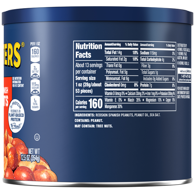 PLANTERS® REDSKIN SPANISH PEANUTS, 12.5 OZ CAN