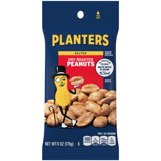 PLANTERS® Salted Dry Roasted Peanuts, 6 oz bag