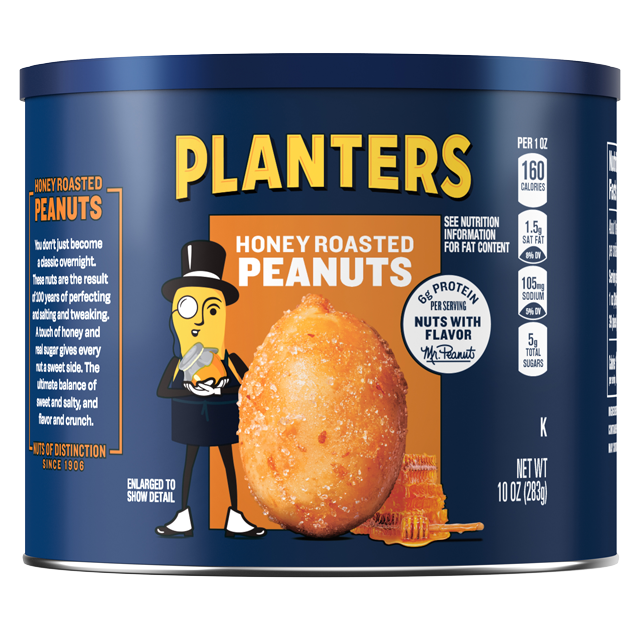 PLANTERS® Honey Roasted Peanuts, 10 oz can