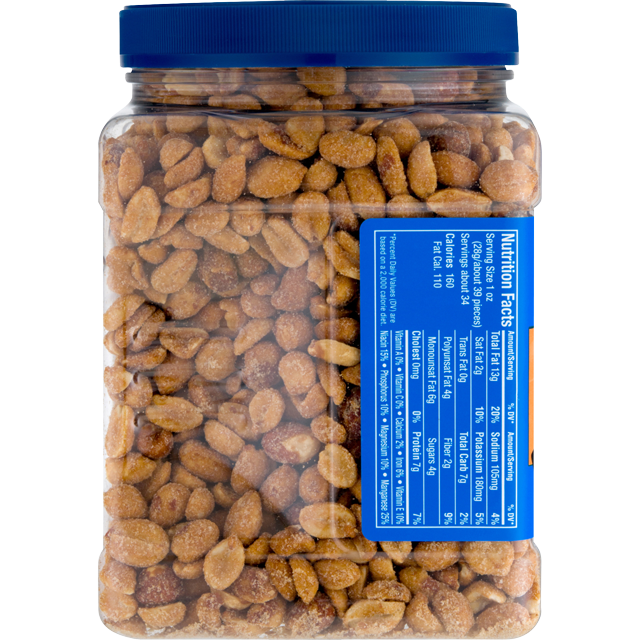 PLANTERS® Honey Roasted Peanuts, 34.5 oz jar