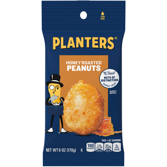 PLANTERS® Honey Roasted Peanuts, 6 oz bag