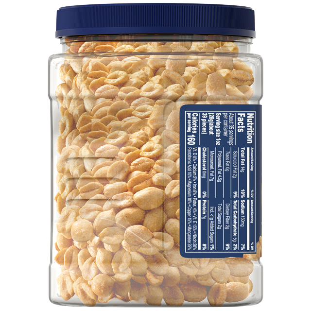 PLANTERS® Salted Dry Roasted Peanuts, 34.5 oz jar