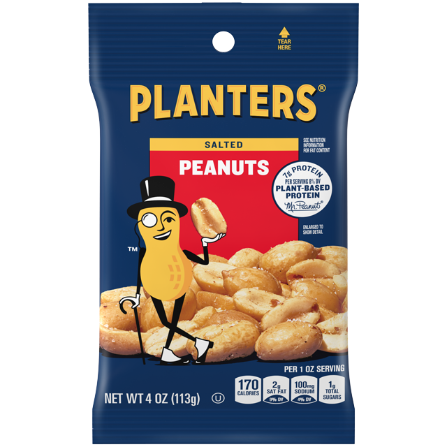 PLANTERS® Salted Peanuts, 4 Oz Bag
