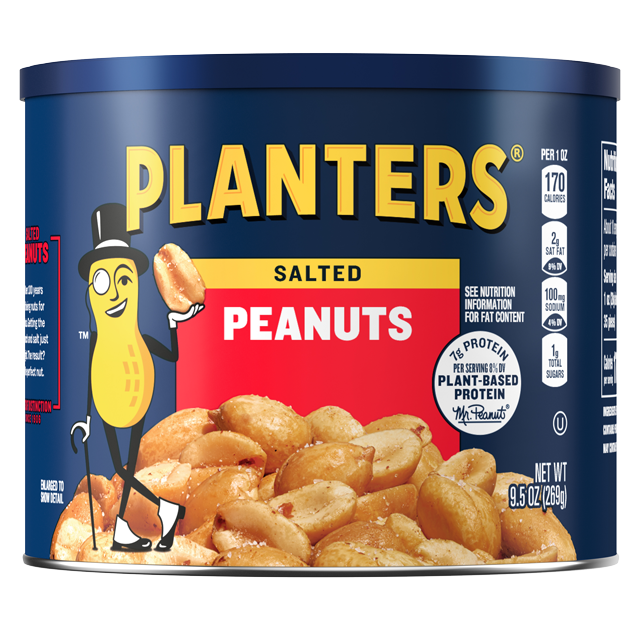 PLANTERS® Salted Peanuts, 9.5 Oz Can