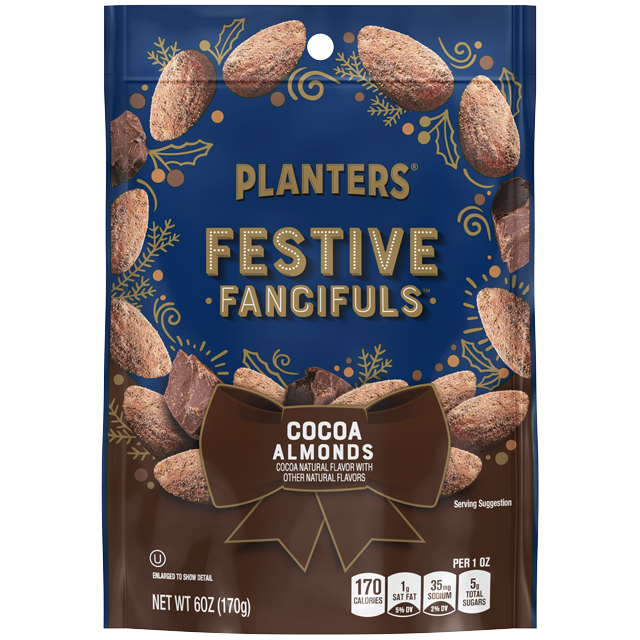 PLANTERS<sup>®</sup> COCOA ALMONDS, 6 OZ BAG