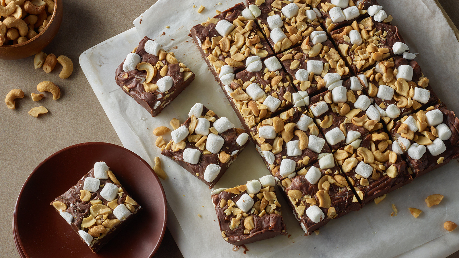 Rocky road fudge.