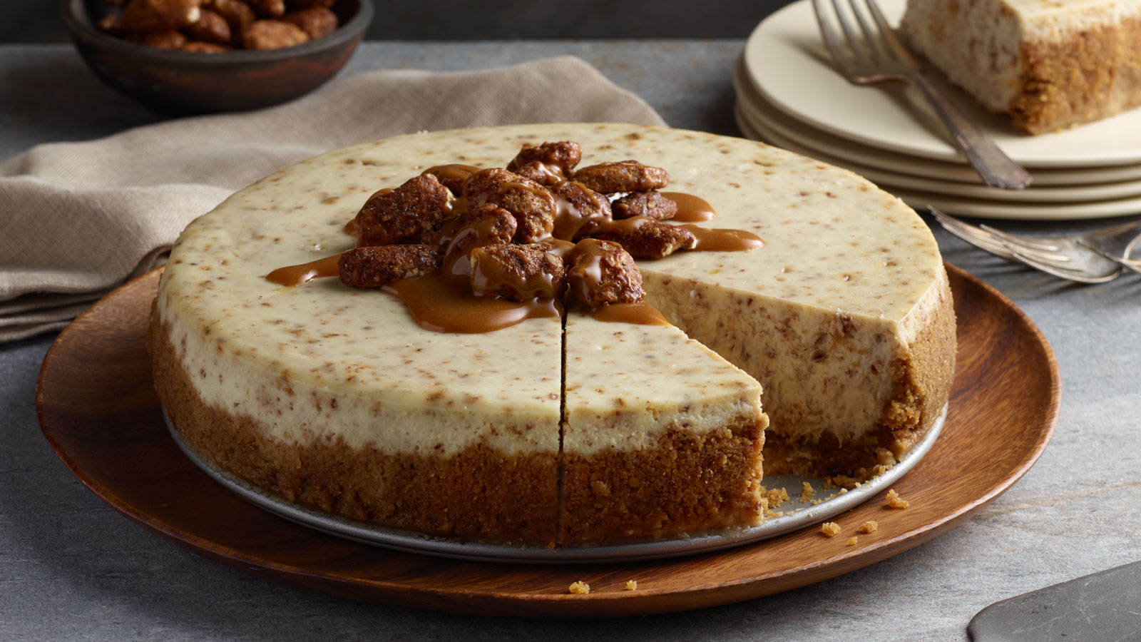 Butter Cinnamon Pecan Cheesecake