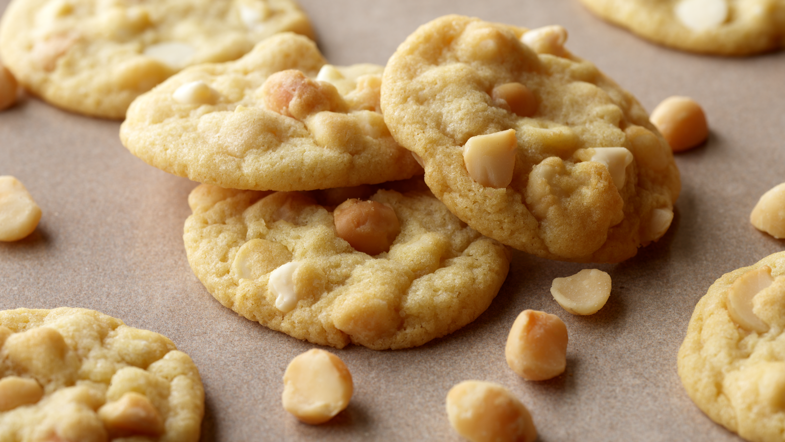 White chocolate macadamia nut cookies.