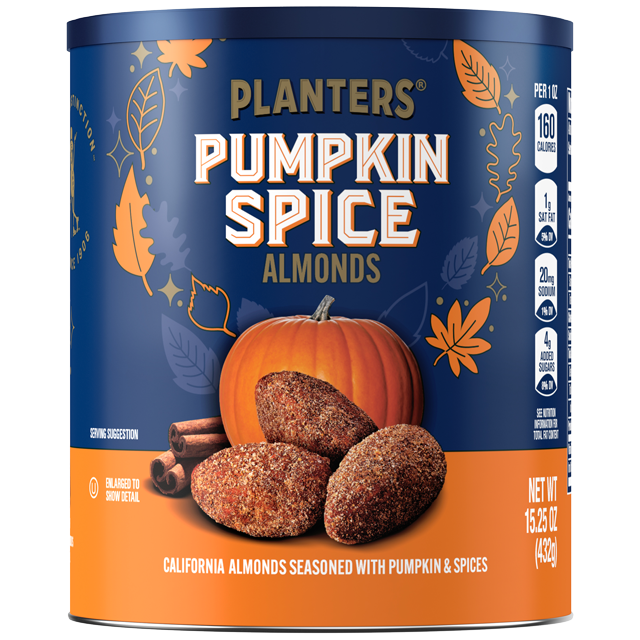 PLANTERS<sup>®</sup> Pumpkin Spice Almonds, 15.25 oz can