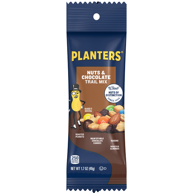 PLANTERS<sup>®</sup> NUTS & CHOCOLATE TRAIL MIX 1.7 OZ Packet
