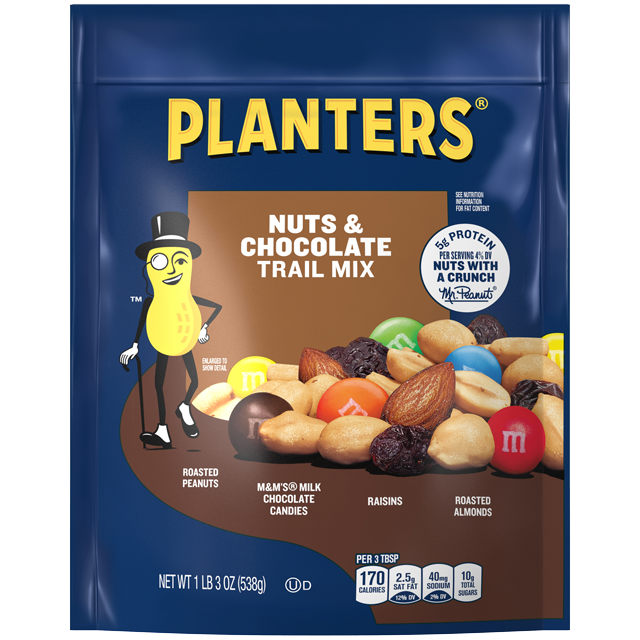 PLANTERS<sup>®</sup> NUTS & CHOCOLATE TRAIL MIX 19 OZ Bag