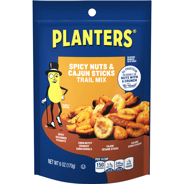 PLANTERS<sup>®</sup> Spicy Nuts & Cajun Sticks Trail Mix 6 oz bag