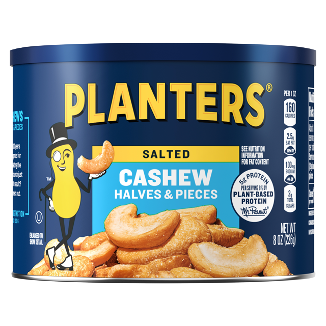 PLANTERS<sup>®</sup> Halves & Pieces Cashews 8 oz can