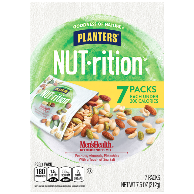 PLANTERS<sup>®</sup> NUT-RITION<sup>®</sup> MEN’S HEALTH<sup>®</sup> Recommended Nut Mix, 7.5 OZ BOX