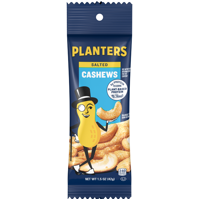 PLANTERS<sup>®</sup> SALTED CASHEWS 1.5 OZ BAG