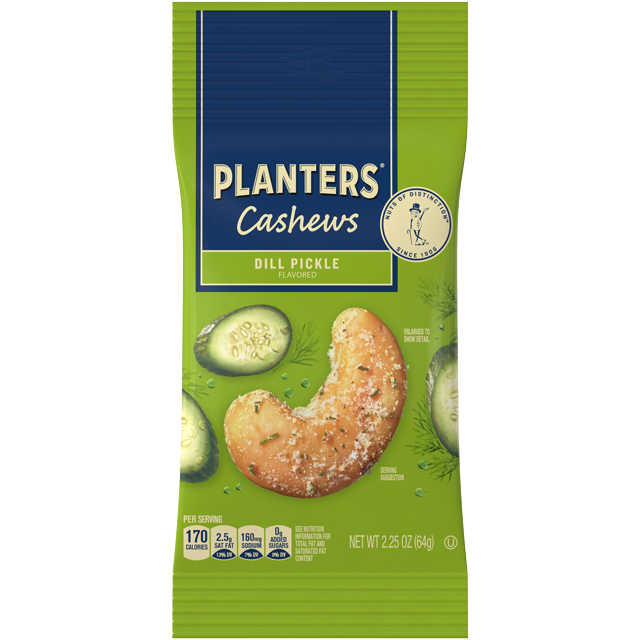 PLANTERS<sup>®</sup> Dill Pickle Cashews, 2.25 oz Packet