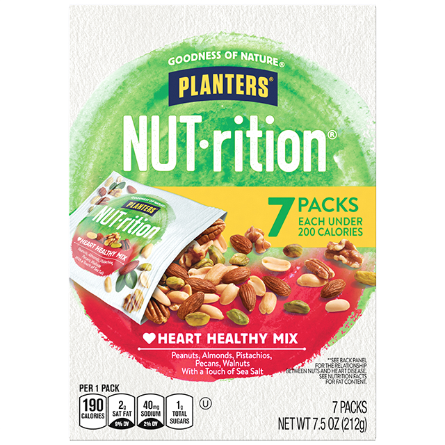 PLANTERS® NUT-RITION® Heart Healthy Nut Mix with Walnuts, 7.5 oz Box
