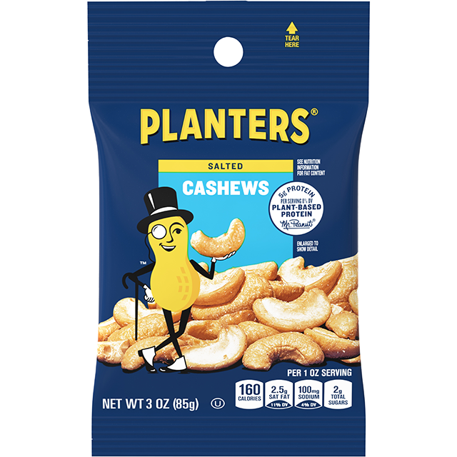 PLANTERS<sup>®</sup> Salted Cashews, 3 oz Bag