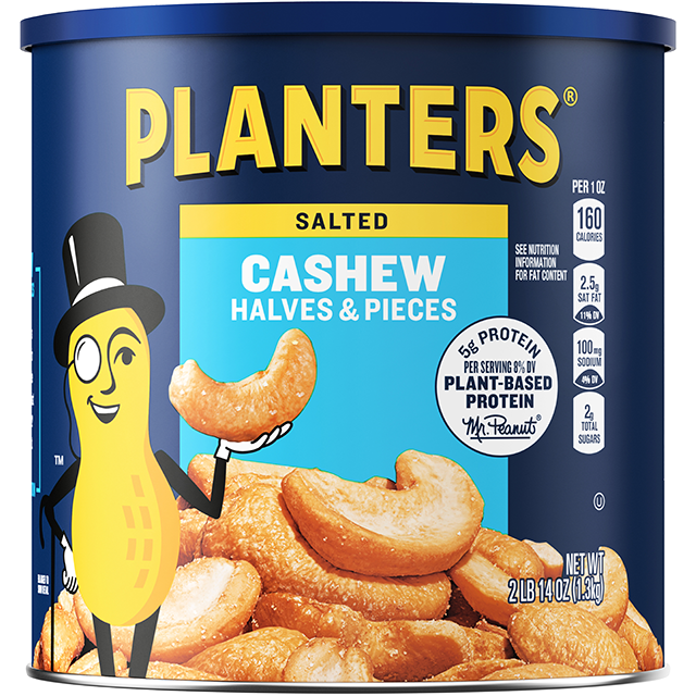 PLANTERS<sup>®</sup> Cashew Halves & Pieces, 46 oz Can