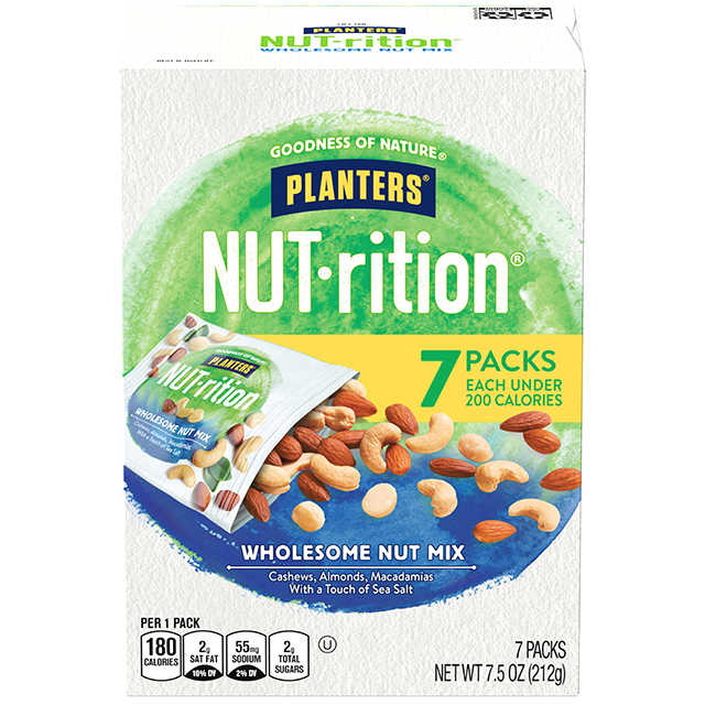 PLANTERS<sup>®</sup> NUT-RITION<sup>®</sup> Wholesome Nut Mix, 7.5 oz box