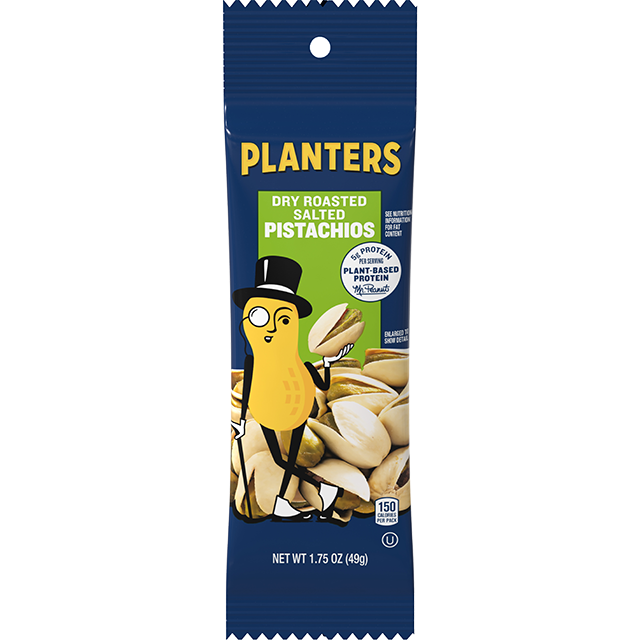 PLANTERS<sup>®</sup> Dry Roasted SALTED PISTACHIOS, 1.75 OZ packet