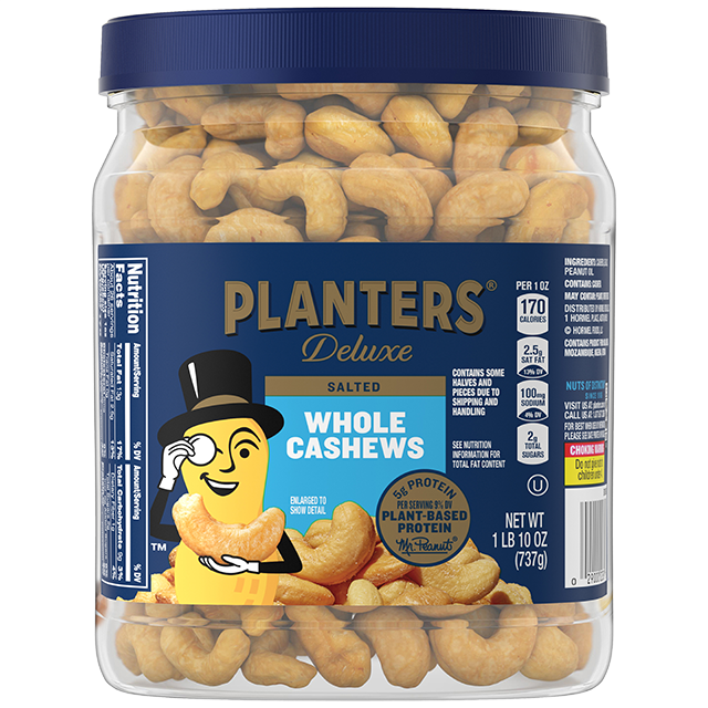 PLANTERS<sup>®</sup> Fancy Whole Cashews with Sea Salt, 26 oz Jar