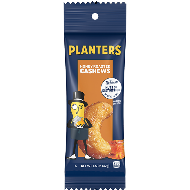 PLANTERS<sup>®</sup> Honey Roasted Cashews, 1.5 oz Packet