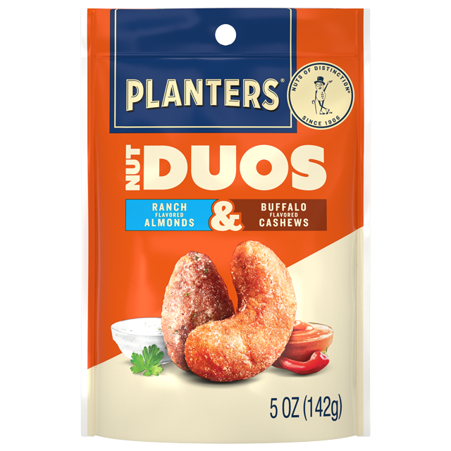 PLANTERS<sup>®</sup> Nut Duos Buffalo Cashews & Ranch Almonds, 5 oz bag