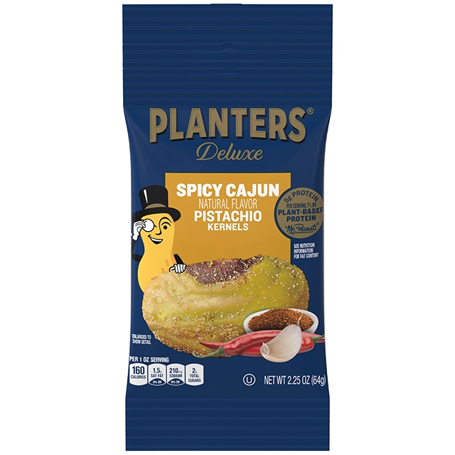PLANTERS<sup>®</sup> Spicy Cajun Pistachio Kernels, 2.25 oz packet