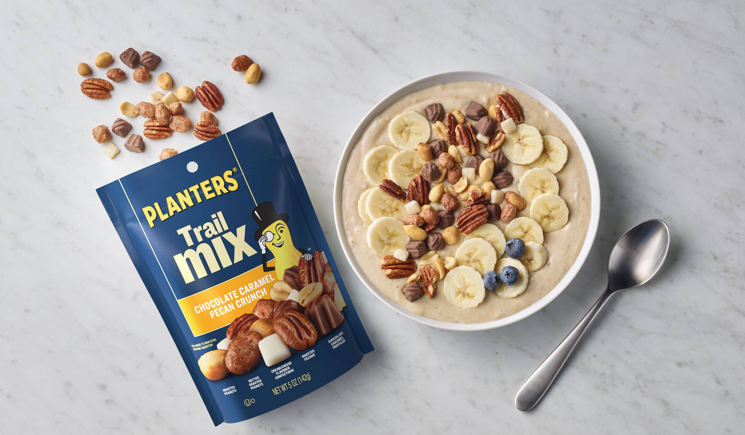 Chocolate Caramel Pecan Crunch Smoothie Bowl