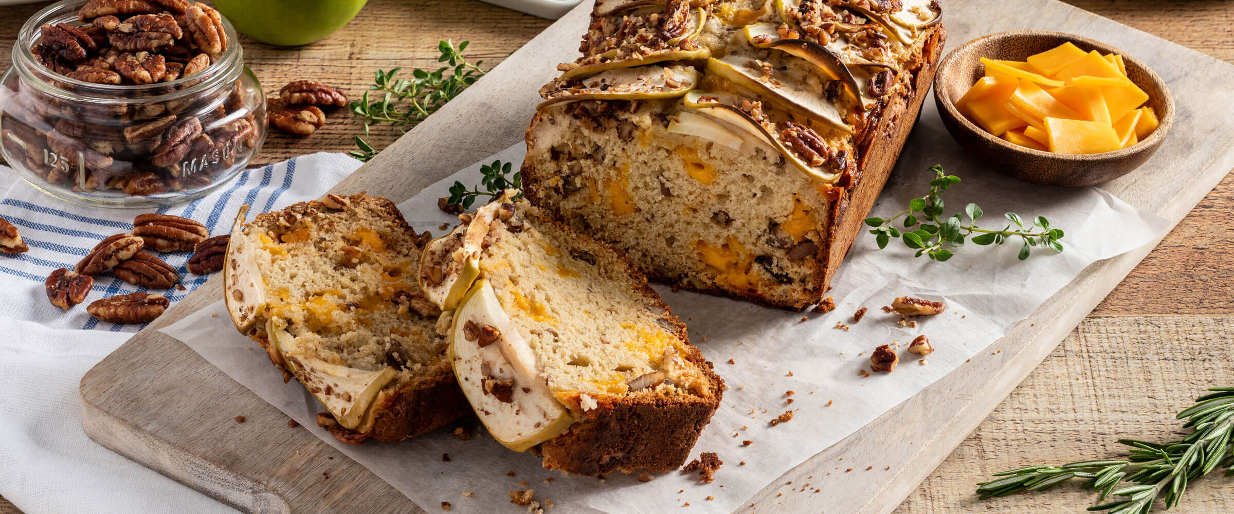 Apple Cheddar and Pecan Bread Recipe