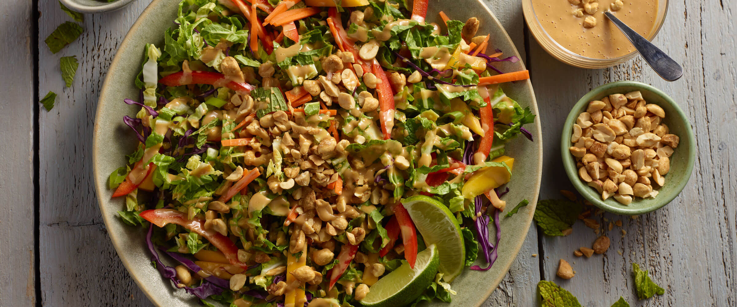 Asian Chopped Salad with Peanut Dressing