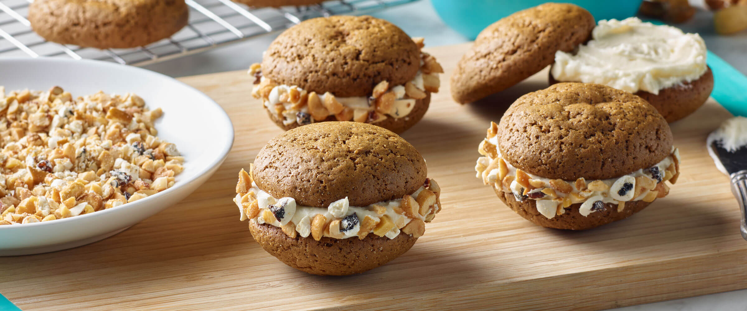 brittlenut gingersnap whoopie pies