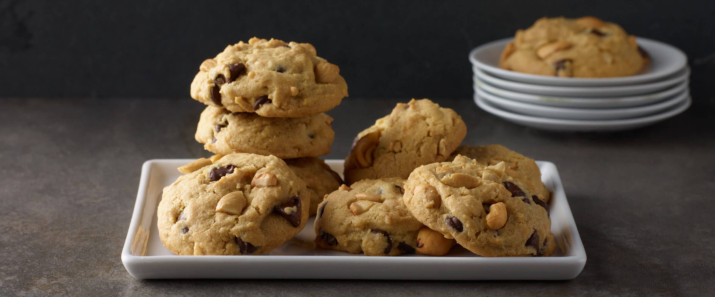 Peanut Butter Chocolate Chip Cashew Cookies