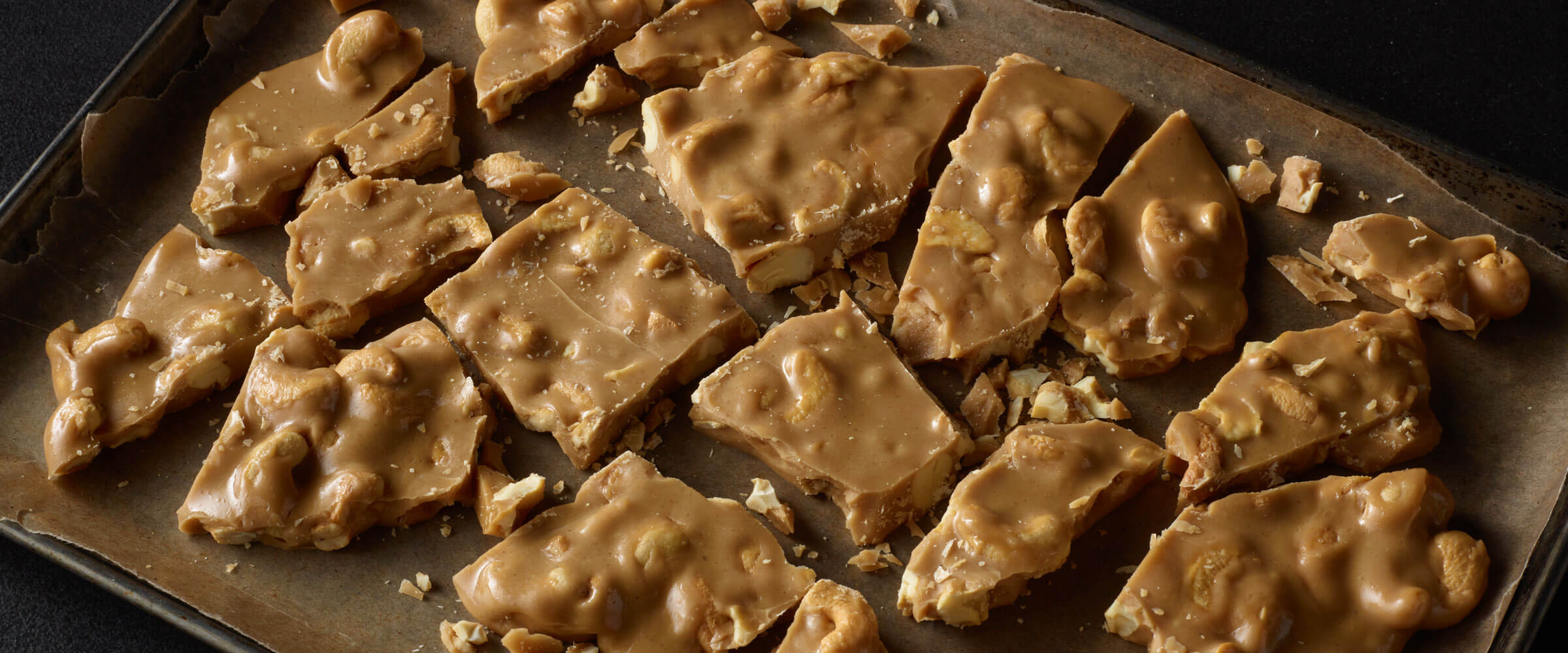 Close Up of Planters Buttery Cashew Brittle