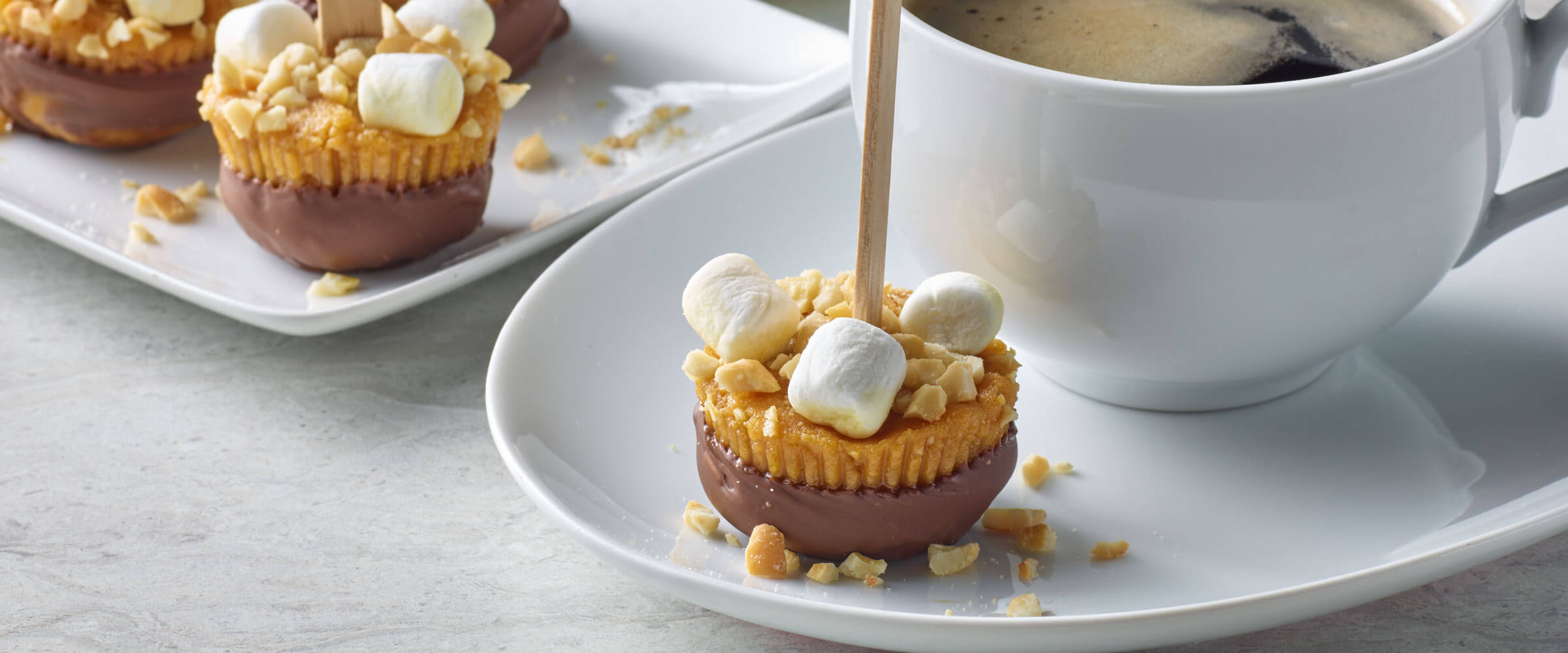 Pumpkin Spice Cashew Butter latte on a stick