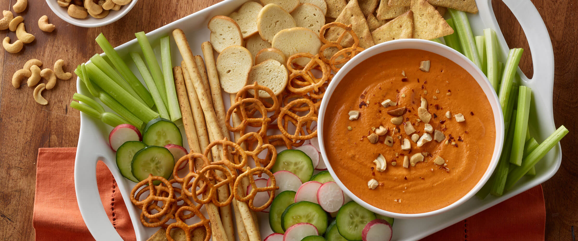 Roasted Bell Pepper Cashew Dip
