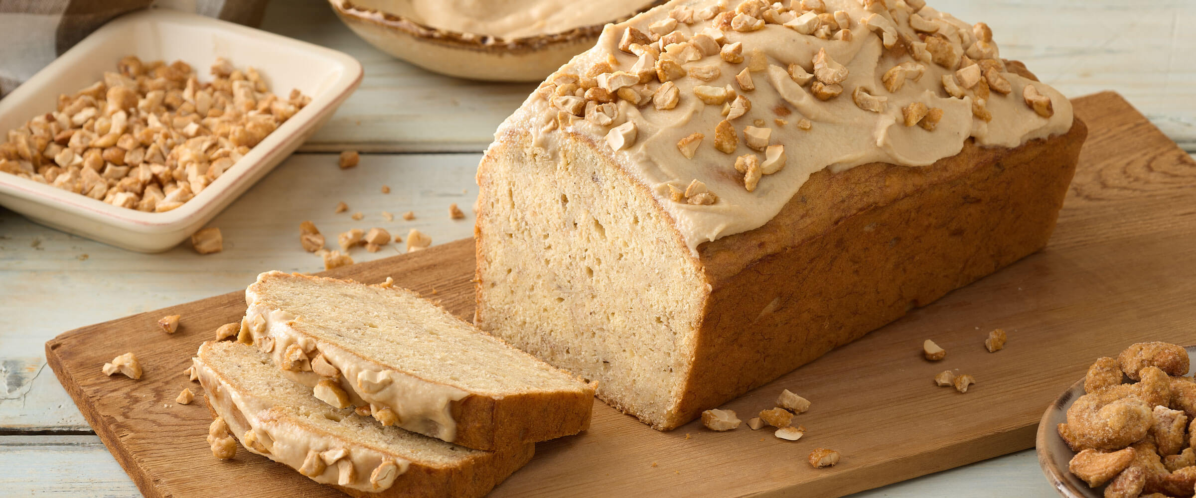 banana cashew load with cashew cream cheese frosting