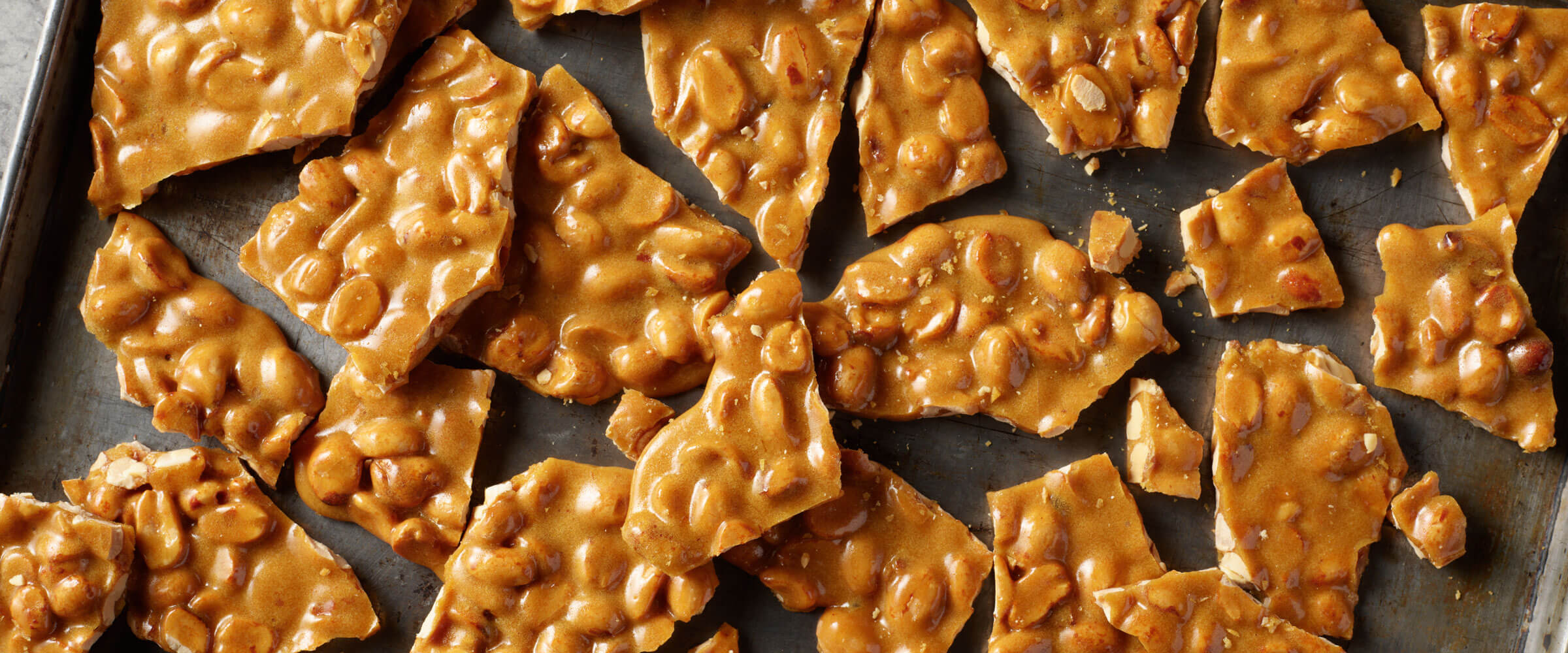 Peanut Brittle on Pan